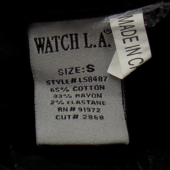 Watch L.A. LS8487 Black Denim Shorts Size S NWT - Picture 5 of 14